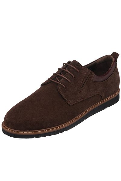 İriadam Ag4296 Brown Suede Large Size Men's Shoes in Numbers 45,46,47,48,49,50