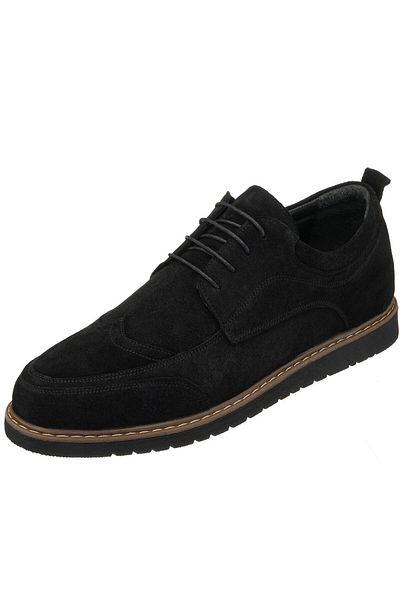 İriadam 45 - 46 - 47 - 48 - 49 - 50 Ab1386 Black Suede Double Layer Thermo Sole Large Size Calfskin Comfortable