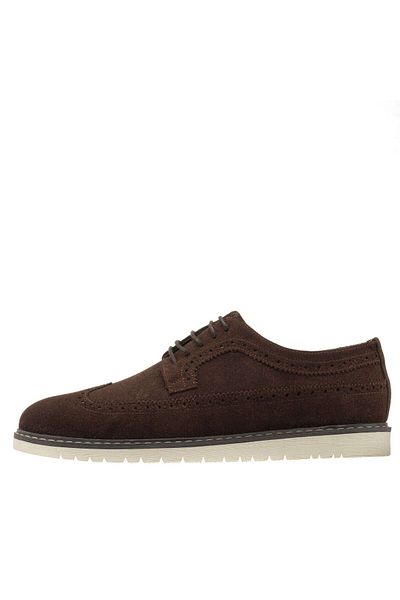 İriadam 45 - 46 - 47 - 48 -49 - 50 Nrm1242 Brown Suede Large Size Calf Leather Comfortable Wide Fit Men's Feet