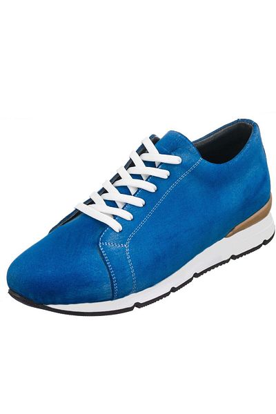 İriadam 45 - 46 - 47 - 48 - Ag803 Denim Blue Nubuck Double Layer Thermo Sole Large Size Calfskin Comfortable Wide