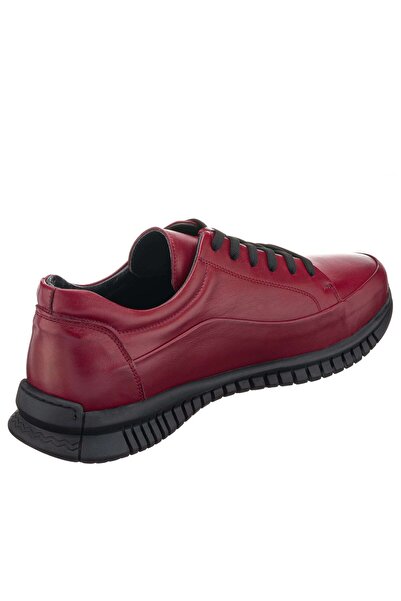 İriadam 45 - 46 - 47 - 48 -49 - 50 G1053461 Bordo Kauçuk Taban Büyük Numara Dana Derisi Rahat Geniş Kalıp Er