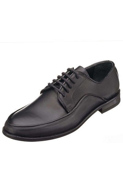 İriadam Nv2126 Black Leather Neolite Sole Large Size Men's Classic Shoes in Numbers 45,46,47,48,49,50
