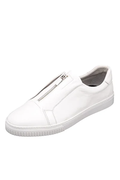 İriadam 45-46-47-48-49-50 Number Yusuf-01 White Leather Casual Sports Shoes Comfortable Wide Mold New Season
