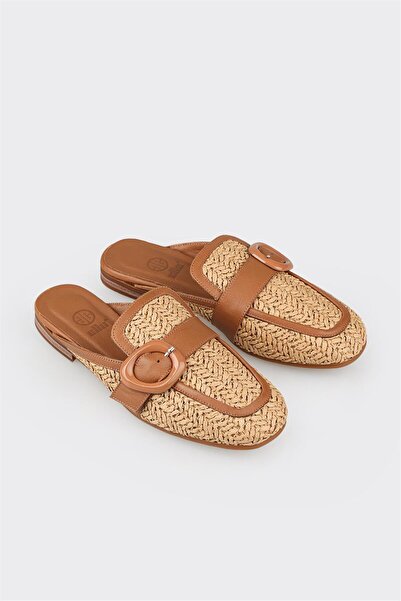 Elle Shoes Naturel Kadın Terlik