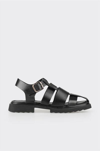 Elle Shoes Siyah Deri Kadın Günlük Ayakkabı