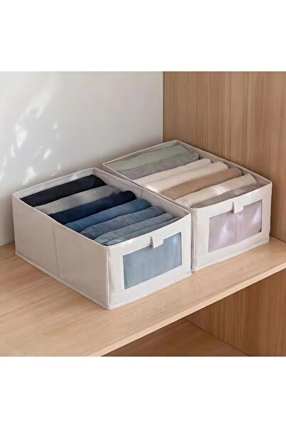 Generic 3-pack Foldable Wardrobe Organizer, Washable Clothing Storage Box, Cube Storage Box 40*27*17cm