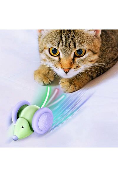 miraza Automatic Mouse Cat Toy, RGB LED, USB-C, 15h Battery Life