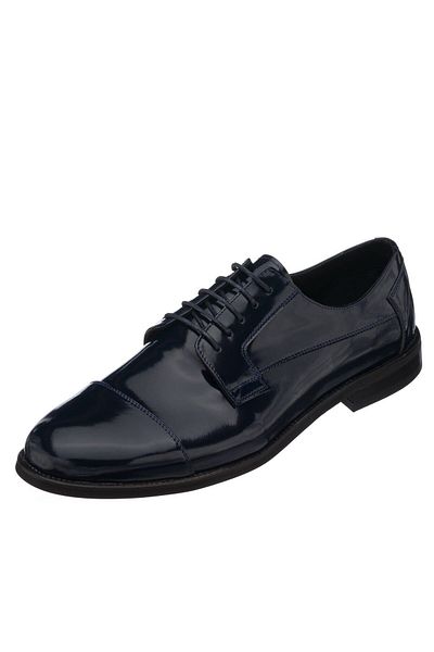 İriadam 45-46-47-48-49-50 Number Nv1088 Navy Blue Opening Leather Large Size Men's Shoes Comfortable Wide Mold