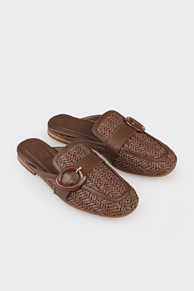 Elle Shoes Kahve Kadın Terlik