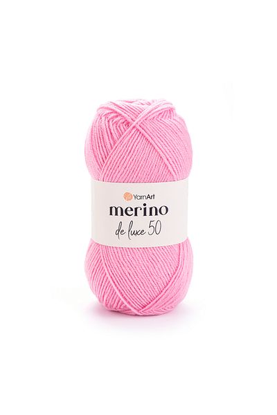 Yarnart MERINO DE LUXE 50 - Ροζ Νήματα Πλεξίματος - EL-597