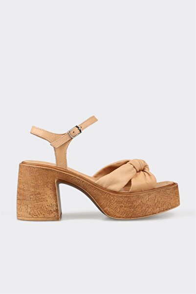 Elle Shoes Naturel GALAGE KADIN SANDALET