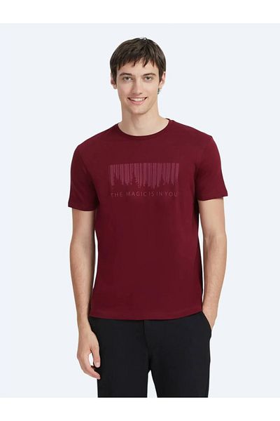 Kip T-Shirt aus 100 % Baumwolle mit bedrucktem Fahrradkragen