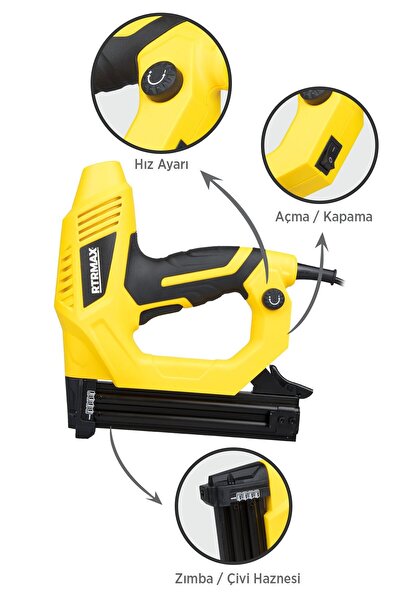 Rtrmax Rtm4040 Elektrikli Zımba Ve Çivi Çakma Tabancası