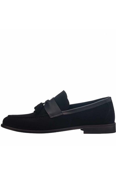 İriadam Kd0696 Black Suede Neolite Sole Top Quality Leather Large Size Men's Shoes