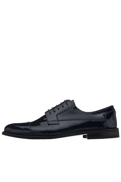 İriadam 45-46-47-48-49-50 Number Nv1088 Navy Blue Opening Leather Large Size Men's Shoes Comfortable Wide Mold