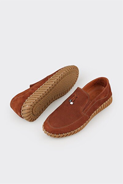 Elle Shoes Taba Deri Erkek Günlük Ayakkabı