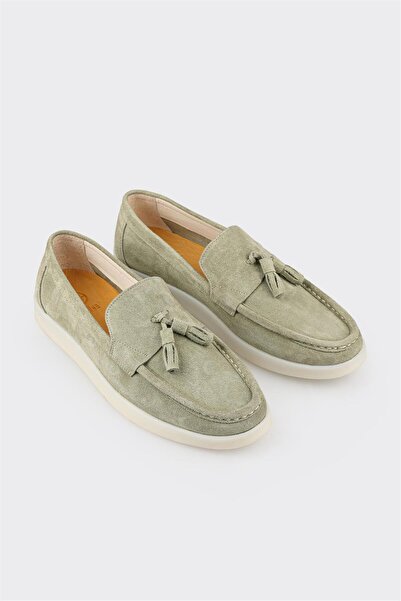 Elle Shoes Yeşil Deri Erkek Günlük Ayakkabı