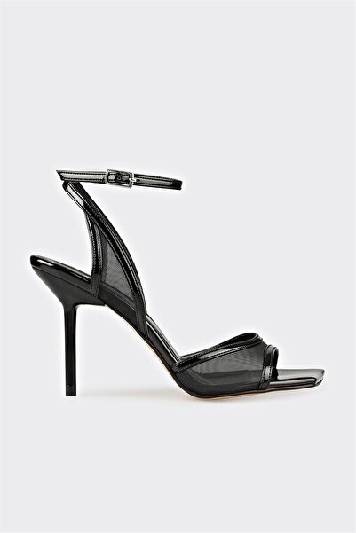 Elle Shoes Siyah Kadın Topuklu Sandalet