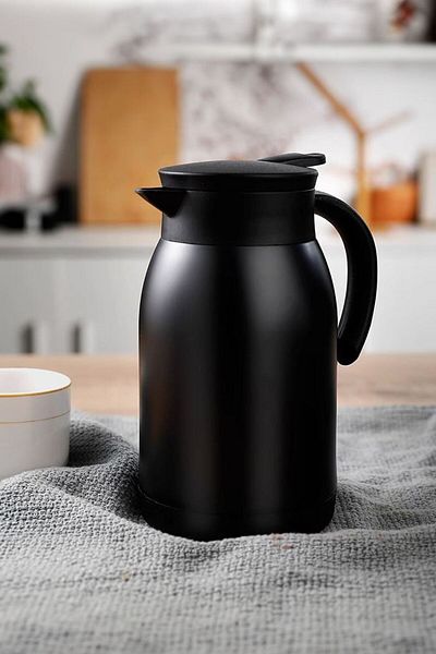 Weather Forecast 304 Steel 1.2 L Double Layer Black Vacuum Camping Picnic Tea Thermos cin555sy