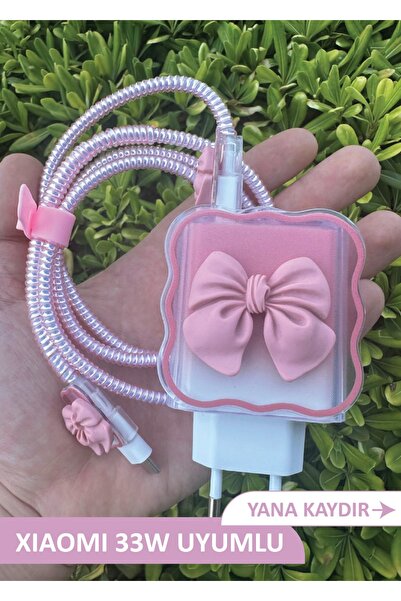 CASABLANCA Xiaomi Redmi 33w  Uyumlu Şarj Aleti Kılıfı, Ve Şarj Kablo Koruyucu...