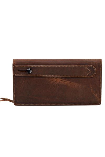 Meskanto Vera Genuine Leather Women's Wallet with Zippered Phone Compartment
