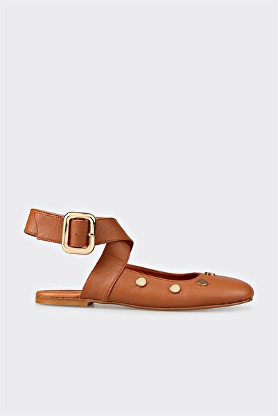 Elle Shoes Taba Deri Kadın Günlük Ayakkabı