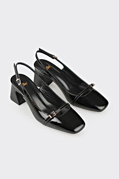 Elle Shoes Siyah Kadın Topuklu Ayakkabı