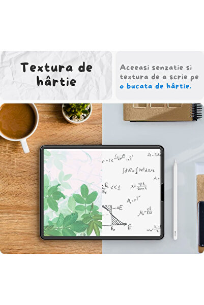 gelle Folie de protecție din sticlă cu textură de hârtie pentru Apple iPad a 10-a generație, 10,9" (2022) / A16