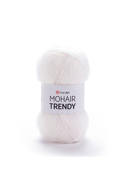Yarnart Mohaır Trendy - Χειροποίητο νήμα πλεξίματος Λευκό-101