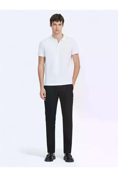 Kip Einfarbiges Polo-T-Shirt aus Baumwolle