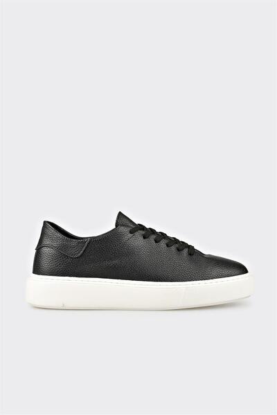 Elle Shoes Siyah Deri Erkek Günlük Ayakkabı
