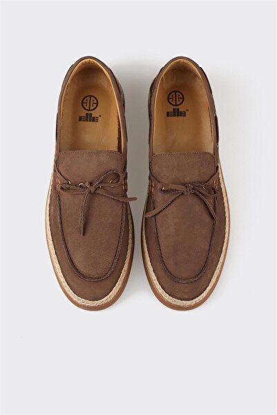 Elle Shoes Kahve Deri Erkek Günlük Ayakkabı