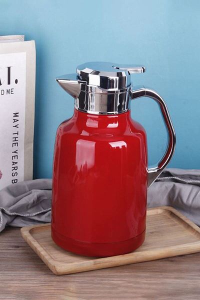 Weather Forecast 304 Steel 1.6 L Double Layer Red Vacuum Camping Picnic Tea Thermos cin556kr