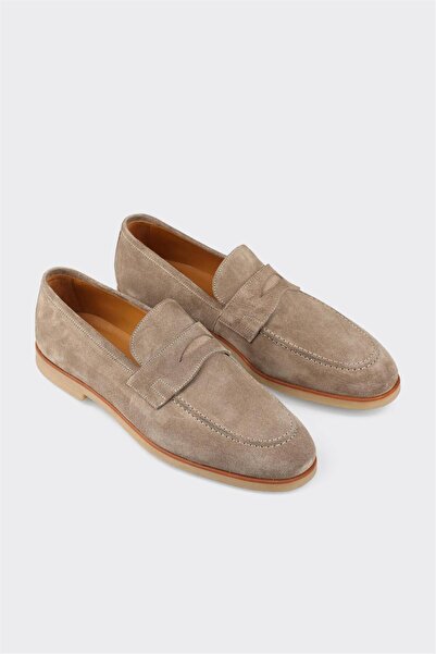 Elle Shoes Bej Deri Erkek Günlük Ayakkabı