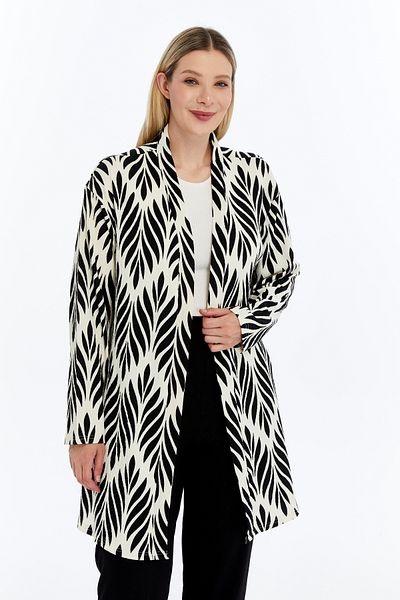 Laden Plus Size Women's Oversized Summer Spring Wrinkle Fabric Pants Patterned Cardigan Mother's Two-Piece Suit