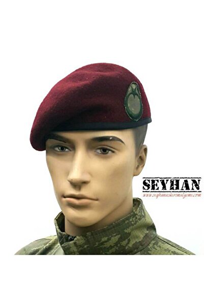 Seyhan Askeri Malzeme Burgundska beretka - Specijalne snage (sa amblemom)
