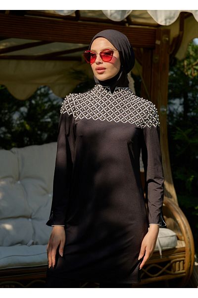 Mayovera Hijab Swimsuit - Pearl Embroidered