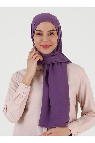 Stella Eşarp Women's Lilac Color Comfortable Crepe Fabric Jazz Shawl