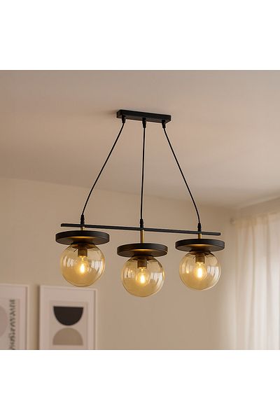 Correx Propeller Black Honey Chandelier Set of 3