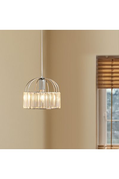 NisaLuce Nisa luce Magnolia - Single Stone Chrome Chandelier