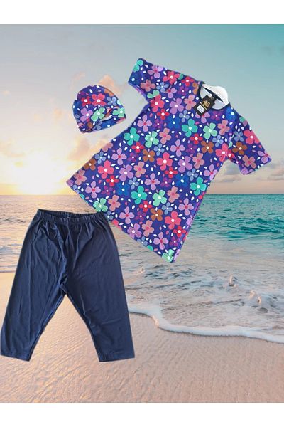 Differend Children's Short-Sleeve Swimsuit