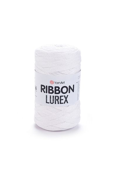 Yarnart Rıbbon Lurex - Glitter, Αξεσουάρ Χειροποίητο Πλεκτό Σχοινί Λευκό-ασημί-721
