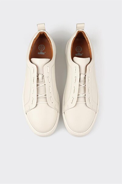 Elle Shoes Ekru Deri Erkek Günlük Ayakkabı