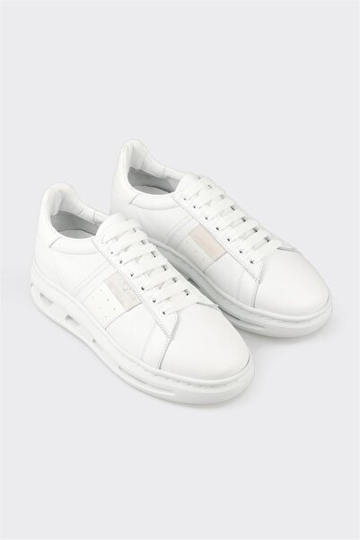 Elle Shoes Beyaz Deri Erkek Spor Ayakkabı