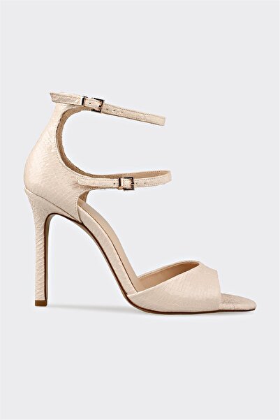 Elle Shoes Bej Kadın Topuklu Sandalet