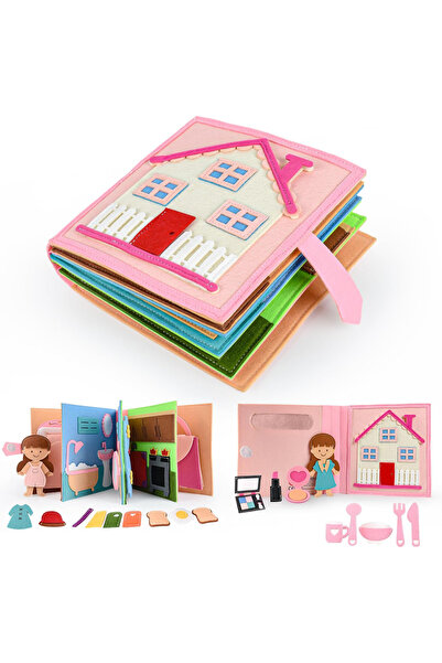 Choice كتب مونتيسوري الوردية الهادئة للأطفال الصغار، كتاب أنشطة ناعم، كتاب قم...