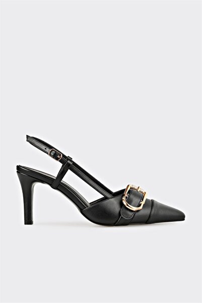 Elle Shoes Siyah Kadın Topuklu Ayakkabı