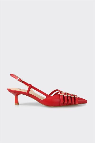 Elle Shoes Kırmızı Kadın Topuklu Ayakkabı