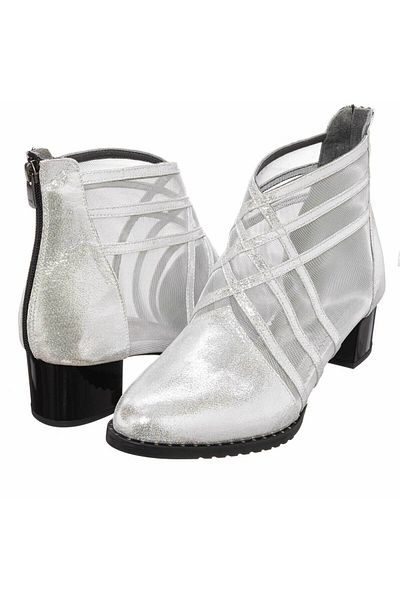 İriadam Gg2016 Silver Mesh Special Series New Season Large Size Women's Heeled Shoes