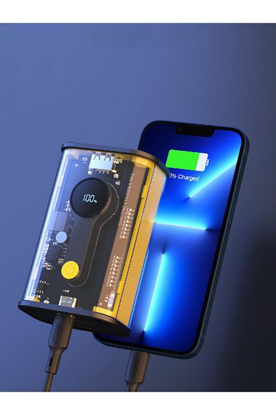 MACON 10000mah Transparent Fast Charging Portable Advanced Power Bank USB Type-C Charging